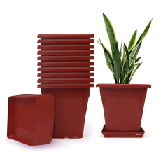Livzing Square Plastic Flower Pot...