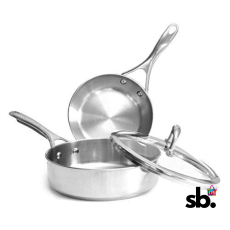 Stainless Steel 3 Piece Cookware...