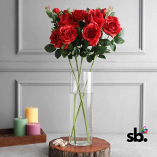 Artificial Rose Flower Heads Silk...